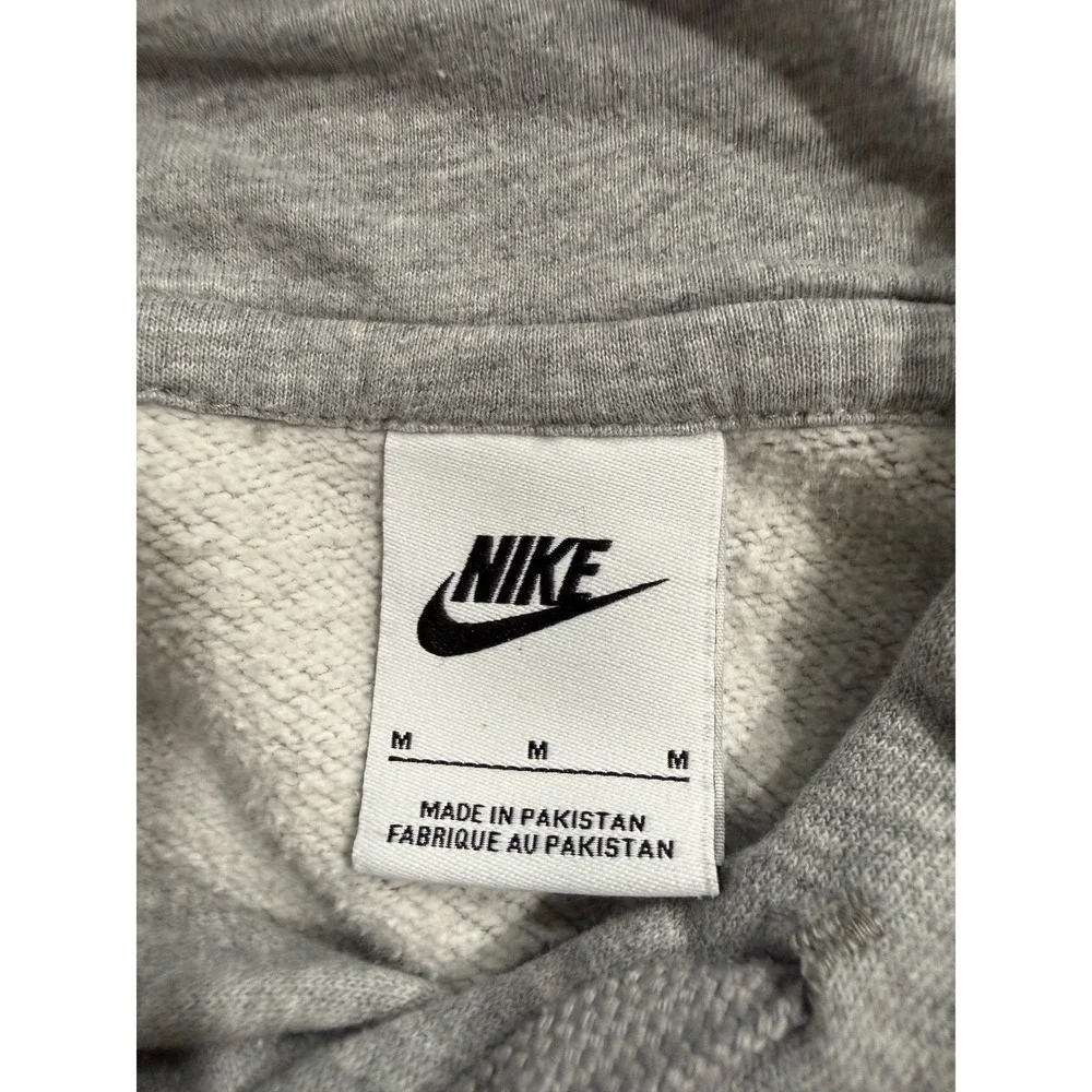 Nike Mens Sportswear Futura Logo Pullover Hoodie Heather Grey Medium‎